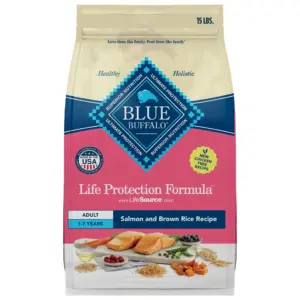Blue Buffalo Life Protection Formula Adult Dry Dog Food | Salmon and Brown Rice | 15 lbs