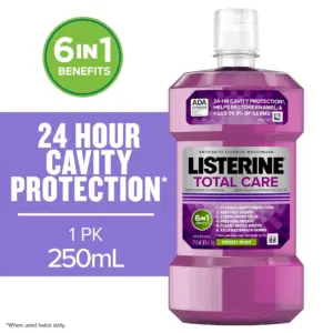 Listerine Total Care Anticavity Fluoride Mouthwash | Fresh Mint | 250 Milliliters
