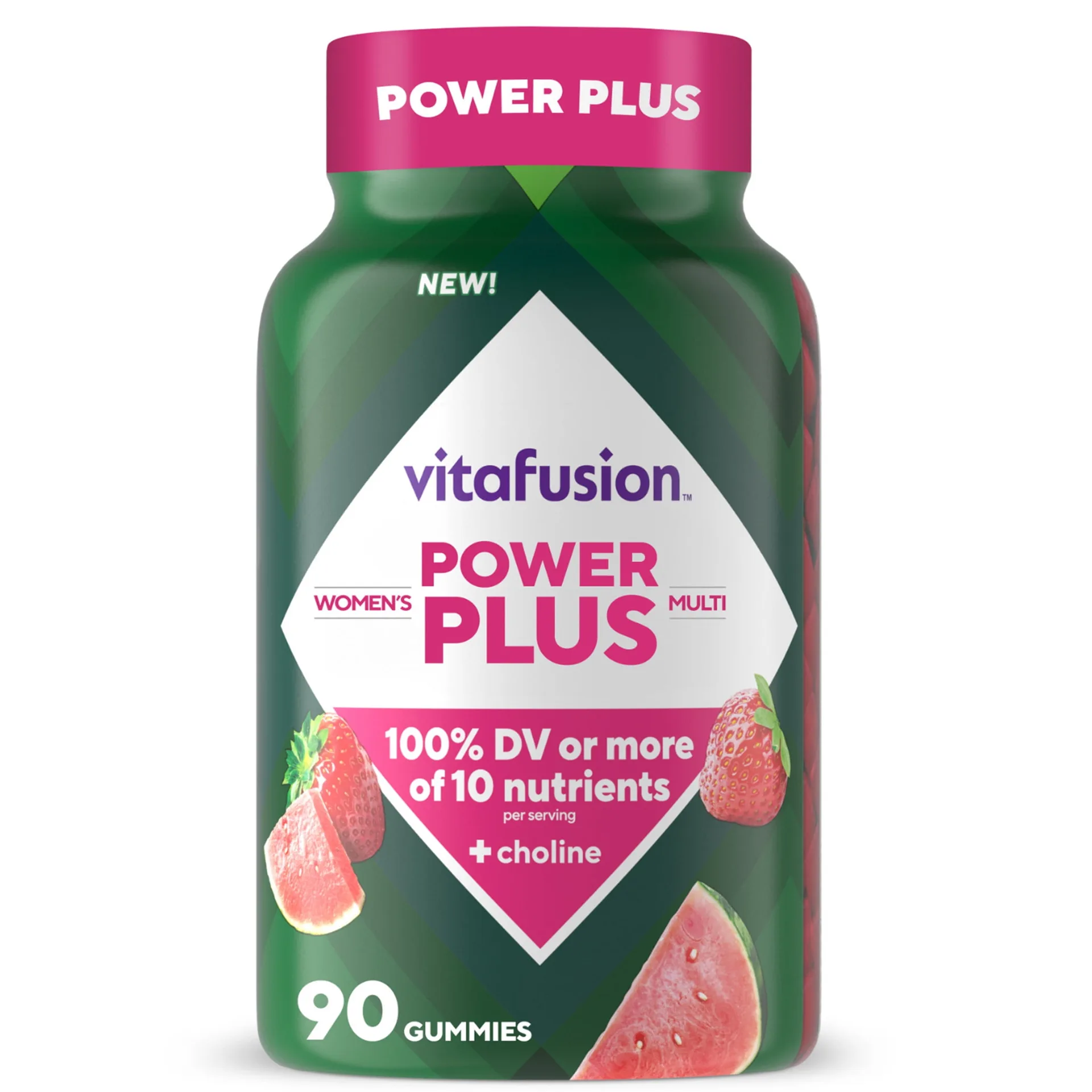 vitafusion Power Plus Women's Multivitamin Gummies | 100% Daily Value or More of 10 Nutrients | 90 Count