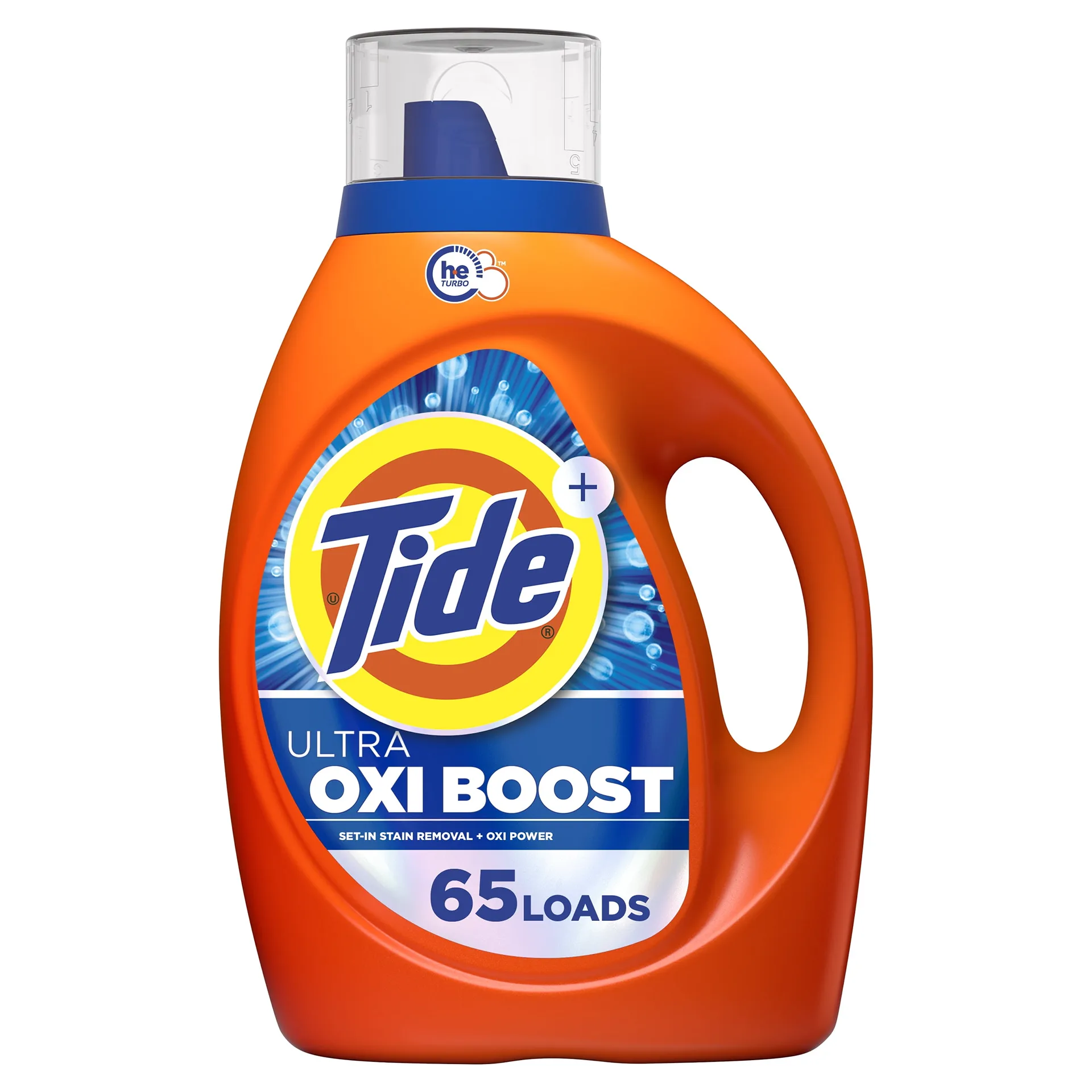 Tide Ultra Oxi Boost Liquid Laundry Detergent | Advanced Stain Remover | 92 fl Ounce | 65 Loads