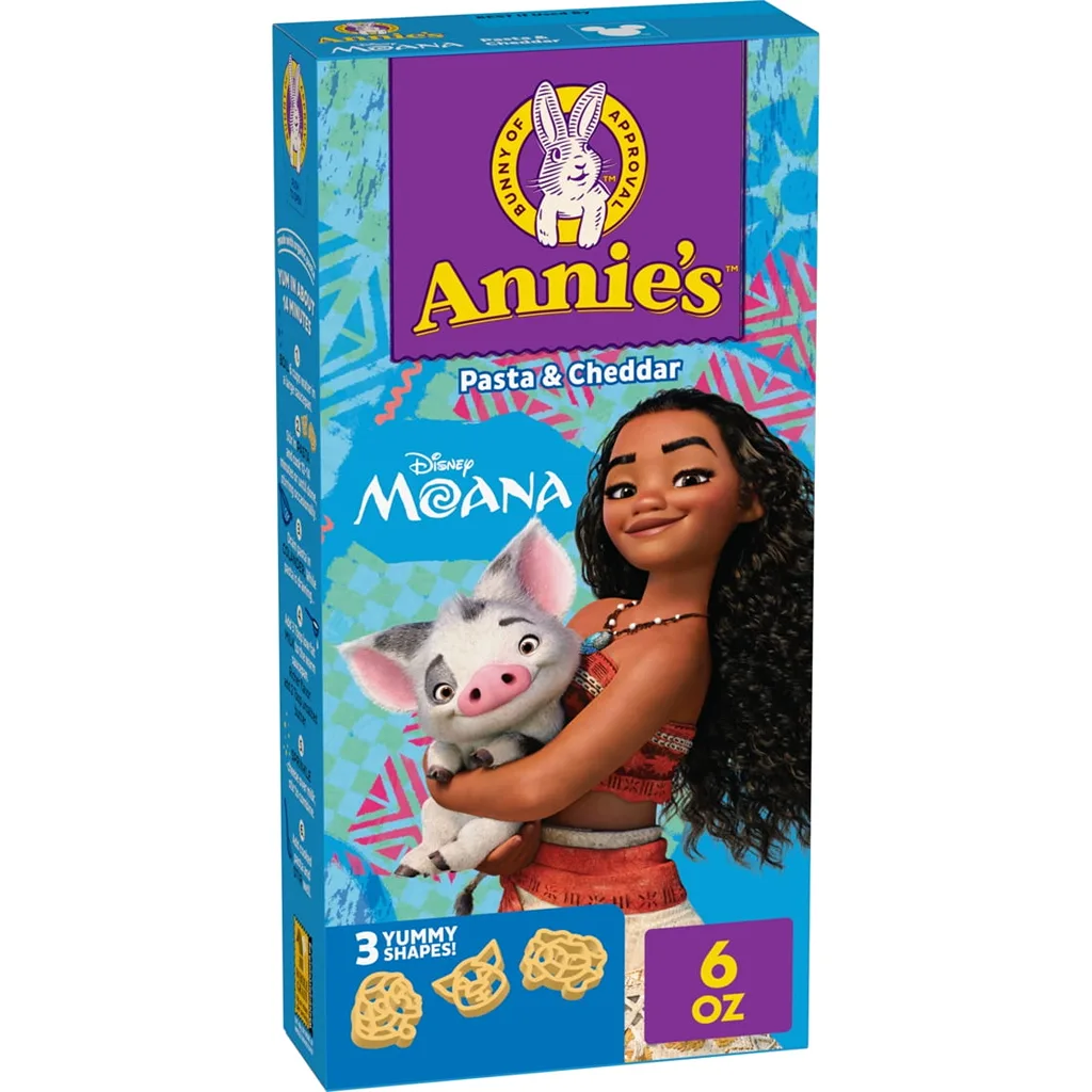Annie's Disney Moana Pasta & Cheddar Mac & Cheese | Kids Dinner Side | 6 Ounce
