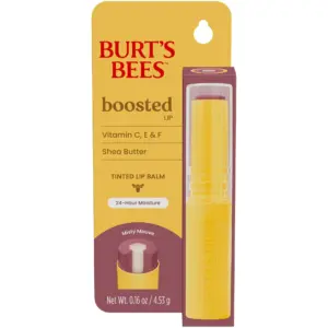 Burt's Bees Misty Mauve Tinted Boosted Lip Balm | 1-Pack | 0.16 Ounce