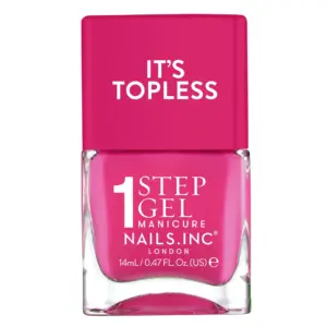 Nails.INC | It's Topless Gel Nail Polish | 4-Inch-1 Base Coat | Treatment | Color and Top Coat | Olivia | Magenta Creme | 0.47oz