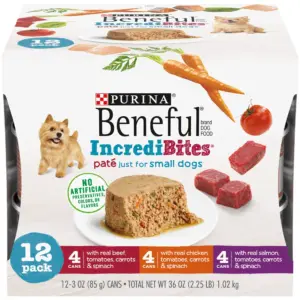 Purina Beneful Small Breed Wet Dog Food Variety Pack | IncrediBites Pate | 3 Ounce. Can