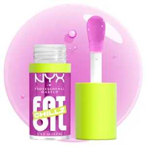 NYX Professional Makeup Makeup Fat Oil Chillz | 12 Hour Hydration | Strawberry Slush | 0.16 fl Ounce