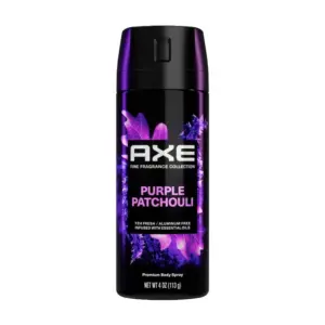 Axe Fine Fragrance Premium Deodorant Spray for Men Purple Patchouli Citrus + Oak Essential Oils | 4 Ounce | 1