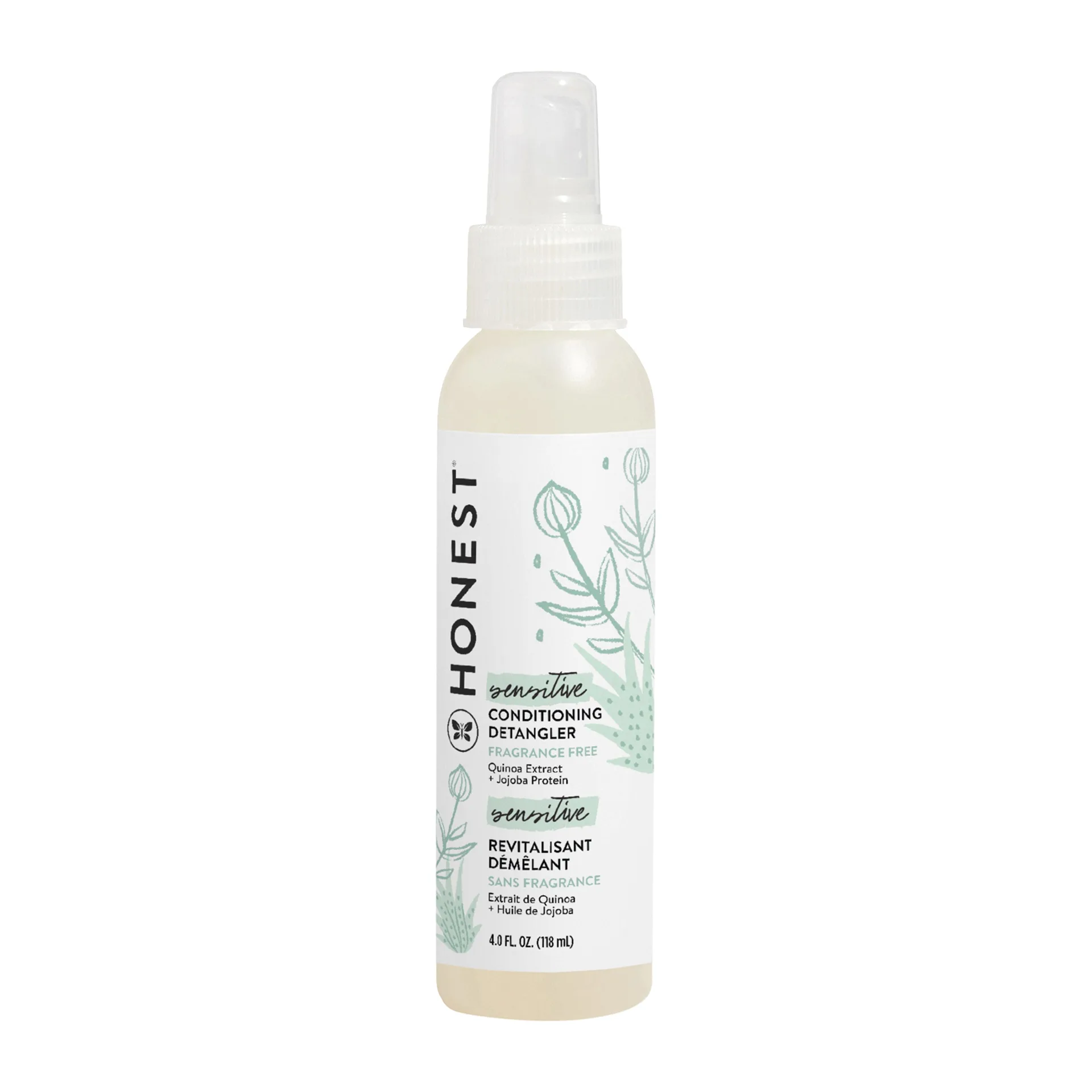 The Honest Company Sensitive Conditioning Detangler Fragrance Free 4 fl Ounce