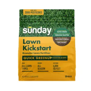 Sunday Lawn Kickstart Premium Granular Lawn Fertilizer 4,000 Sq. Ft. 12lbs (Premium Edition)