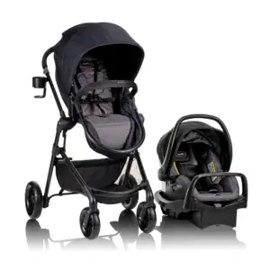 Evenflo Pivot Modular Travel System with LiteMax Infant Car Seat (Casual Gray) (Premium Edition)