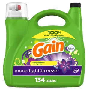 Gain + Aroma Boost Liquid Laundry AIS1Detergent | Moonlight Breeze Scent | 134 Loads | HE Compatible