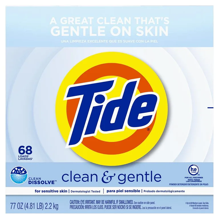 Tide HE Clean and Gentle Powder Detergent | 68 Loads | 77 Ounce