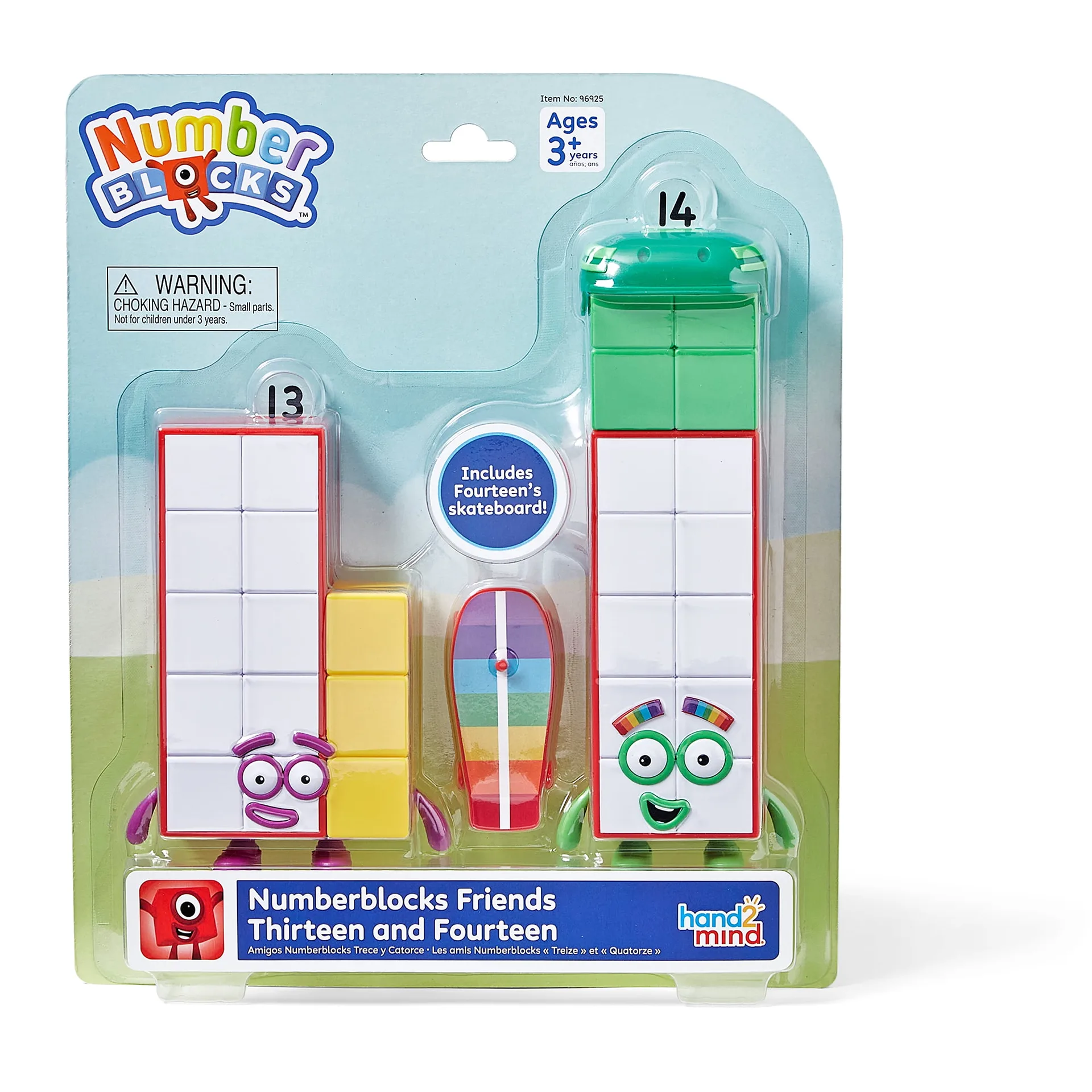 hand2mind Numberblocks Friends Thirteen and Fourteen Figures | Numbers for Toddlers | Math Toys for Kids 3-5 | Small Figurines for Kids | Preschool Learning and Education Toys | Birthday Gifts for Kids