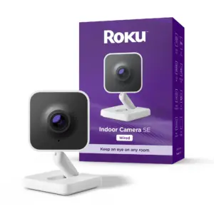 Roku Indoor Camera SE | Home Security | 1-Pack | Wired Security Camera with 1080p HD and Wi-Fi 6