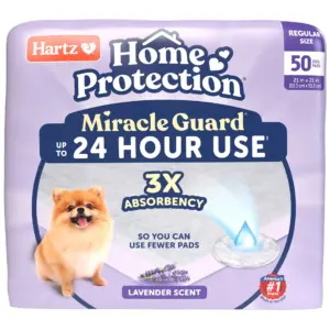Hartz Home Protection Miracle Guard Lavender Dog Pads | Regular | 50 Count