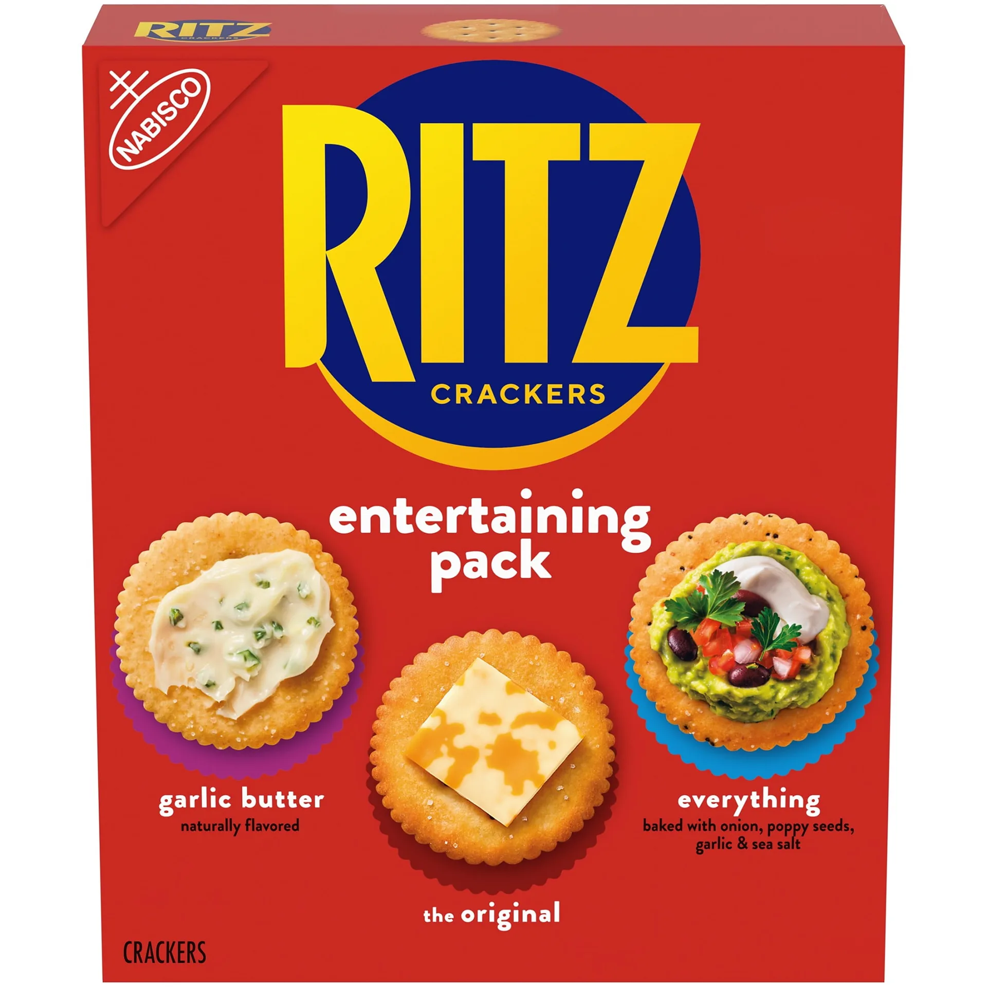 RITZ Crackers Variety Pack with Original | Everything | & Garlic Butter Crackers | 10.3 Ounce | 1