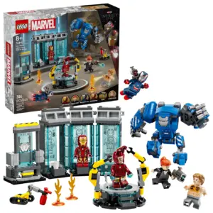 LEGO Marvel Iron Mans Laboratory: Hall of Armor Building Toy | Marvel Superhero Toy for Kids | Boys & Girls | Ages 8+ | with Minifigures & a Mech | Gift Idea for Birthdays | 76315