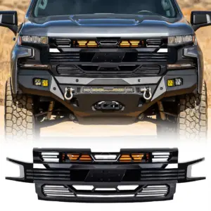 American Modified Armor Grille 2019-2021 Chevy Silverado 1500 | Glossy Black