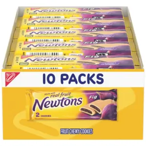 Newtons Fig Bars | Soft Fruit Chewy Cookies | School Snacks | 10 Snack Packs (2 Cookies Per Pack)
