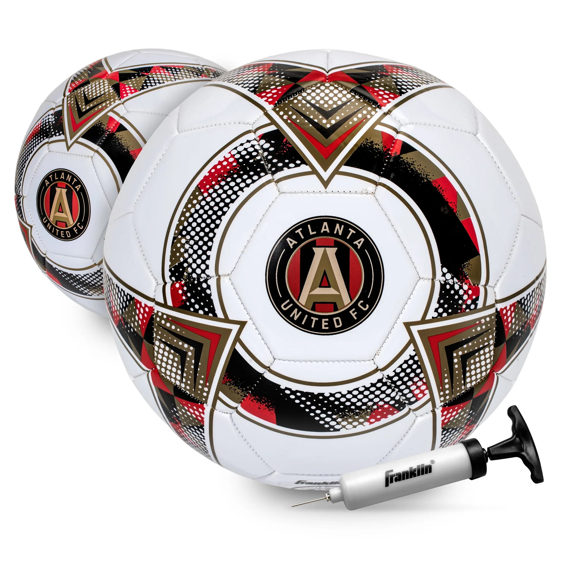 Franklin Sports MLS Atlanta United Soccer Ball | Official Size 5 Soccer Ball | Regulation Size + Weight Soccer Ball for Kids + Adults | Boys + Girls Soccer Ball | Air Pump Included