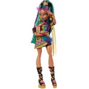 Monster High Nefera De Nile Doll with Pet Scarab Lavish & 7 Accessories like Purse & Snacks