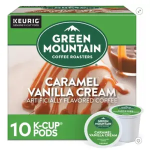Green Mountain Coffee Roasters Caramel Vanilla Cream Keurig K-Cup Coffee | 10 Ct | Pack of 2