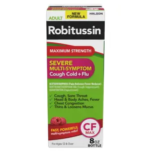 Robitussin CF Max Severe Multi-Symptom Relief Cough Cold & Flu Medicine | 8 fl Ounce | 1
