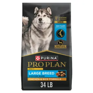 Purina Pro Plan Adult 7 Plus Shredded Blend Chicken & Rice Formula Senior Large Breed Dog Food | 34 lb Bag