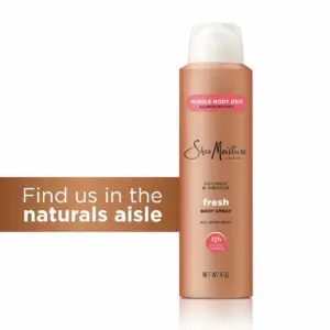 SheaMoisture Whole Body Deodorant Spray for Women Nourish Raw Shea Butter Aluminum Free | 4 Ounce | 1