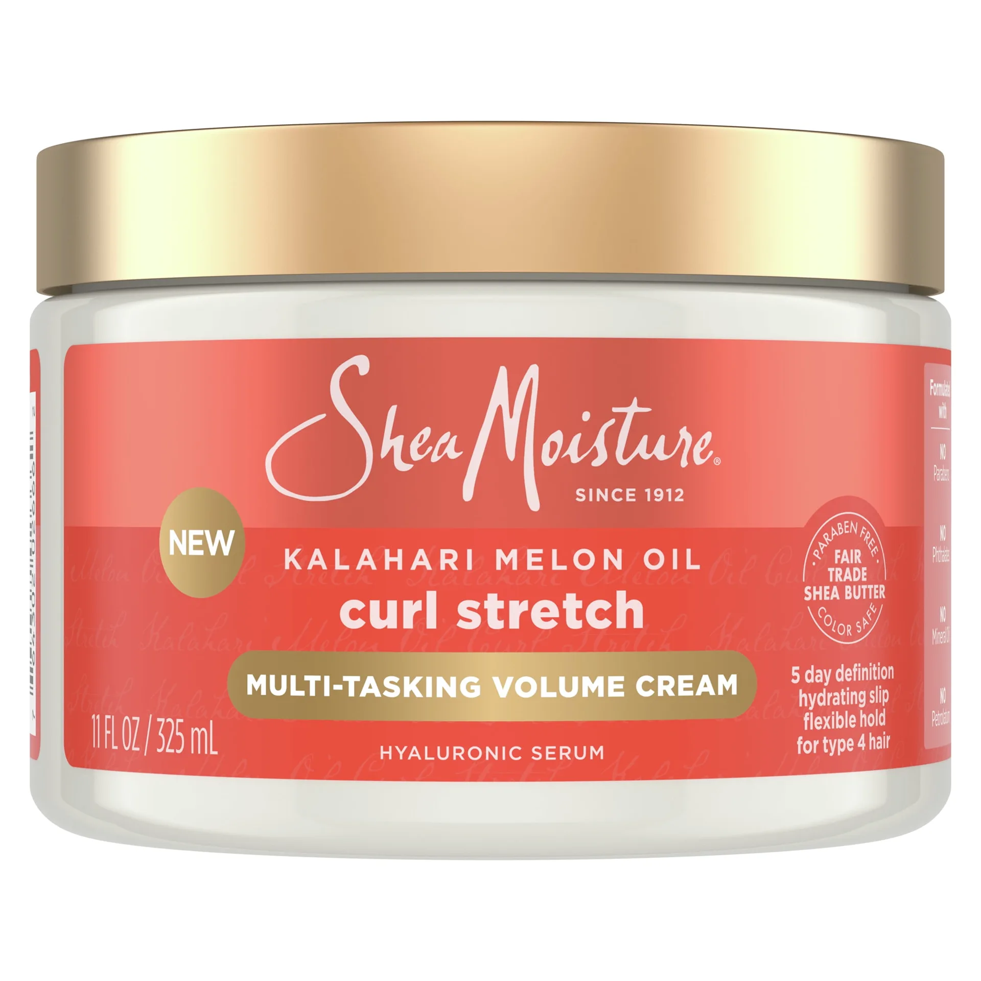 SheaMoisture Curl Stretch Volumizing Hair Curl Styling Cream with Hydrating Hyaluronic Serum | 11 Ounce
