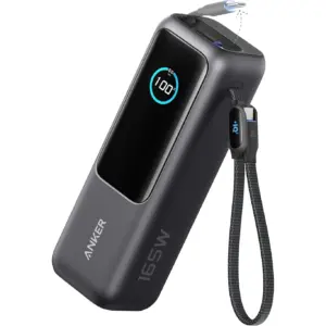 Anker Power Bank (25K | 165W | Built-Inch & Retractable Cables)