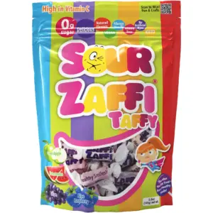 ZOLLIPOPS Sour Zaffi Taffy Fruit Assorted 5.0oz (Premium Edition)