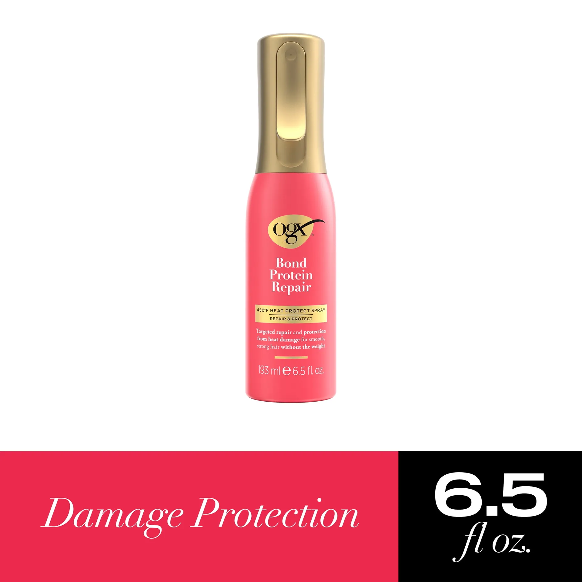 OGX Bond Protein Repair 450F Hair Heat Protectant Spray | 6.5 fl. Ounce