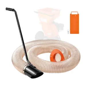 KFFKFF Wood Chipper Shredder Mulcher Leaf Vacuum Kit | 4.3in x 13.1 ft Universal Heavy Duty Accessory | 4in Diameter for Large Capacity Input | Chipper Not Included