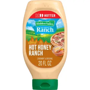 Hidden Valley Spicy Hot Honey Ranch Condiment & Dressing | 20 Fluid Ounce Bottle | Single