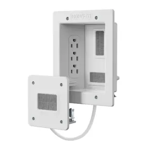 Inch-Wall Cable Concealer with Recessed Power