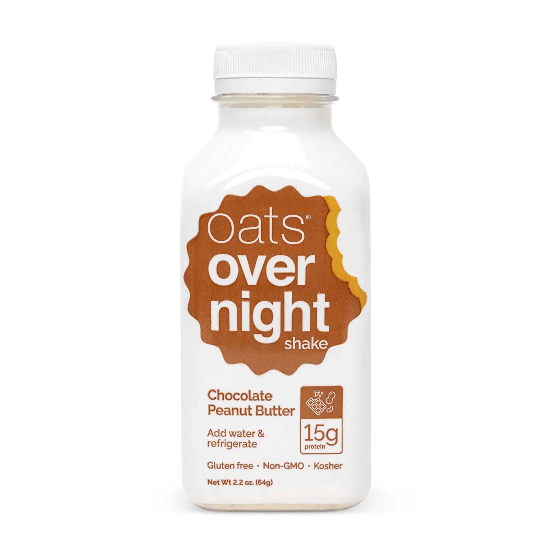 Oats Overnight Chocolate Peanut Butter Protein Overnight Oatmeal Shake | 2.2 Ounce | 1 Count | Single