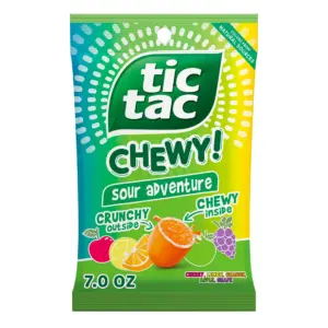 TIC TAC CHEWY! Sour Adventure Candy | Sour Candy | 7 Ounce (Packaging May Vary) | Single