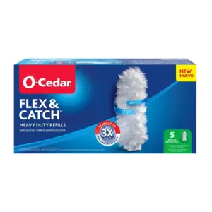 O-Cedar Flex and Catch Heavy Duty Dusting Mop Head Replacements | 5 Count