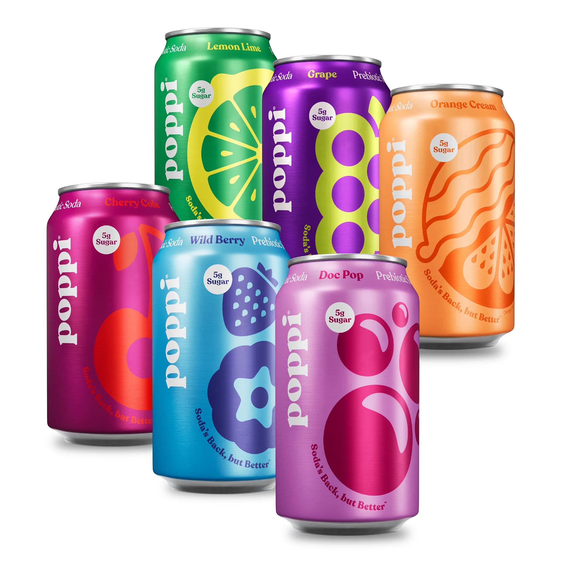 Poppi Prebiotic Soda | Crowd Pleasers Variety | 12 Ounce | 12 Pack Cans | Crowd Pleasers Variety Pack
