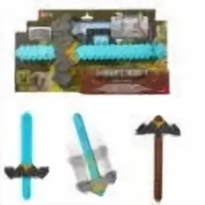 Minecraft Click & Switch Sword & Pickaxe Role-Play 2-Inch-1 Toy Inspired by the Movie | Single