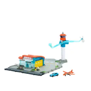 Matchbox Airport Takeoff Adventure Playset with 1 Die-Cast Toy Audi Car and 1 Plastic Plane