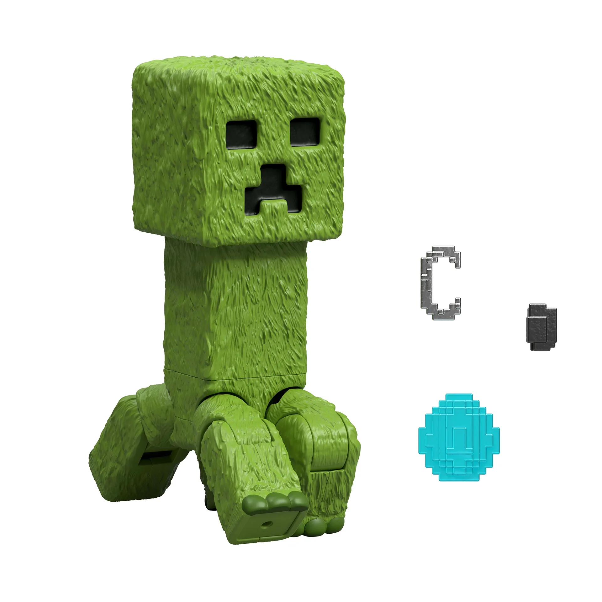 Minecraft Creeper Action Figure and Accessories | 4-inch Toy Set Inspired by A Minecraft Movie