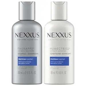 Nexxus Therappe Shampoo & Humectress Conditioner | Travel-Size Ultimate Moisture for Dry Hair with Elastin Protein & Green Caviar | 3 Ounce Ea