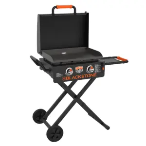 Blackstone On the Go 2-Burner 22 Scissor Cart Griddle with Hood (Premium Edition)