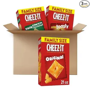 Cheez-It Cheese Crackers | Baked Snack Crackers | Lunch Snacks | Family Size | Variety Pack (3 Boxes)