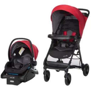 Safety 1st Smooth Ride Travel System Stroller & Infant Car Seat | Black Cherry | Toddler | Unisex