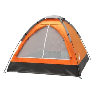2-Person Dome Tent- Rain Fly and Carry Bag- Easy Set Up-Great for Camping Backpacking Hiking and Outdoor Music Festivals by Wakeman Outdoors (Orange)