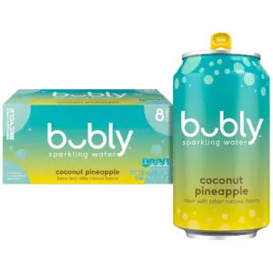 bubly Summer Coconut Pineapple Sparkling Water | 12 fl Ounce | 8 Pack Cans | Coconut Pineapple