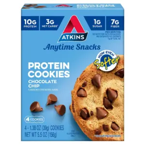 Atkins Soft & Chewy Chocolate Chip Protein Cookie | Keto Friendly | High Protein | Low Carb | 4 Count | Single