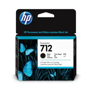 HP 712 80-Milliliters Black DesignJet Ink Cartridge | 3ED71A